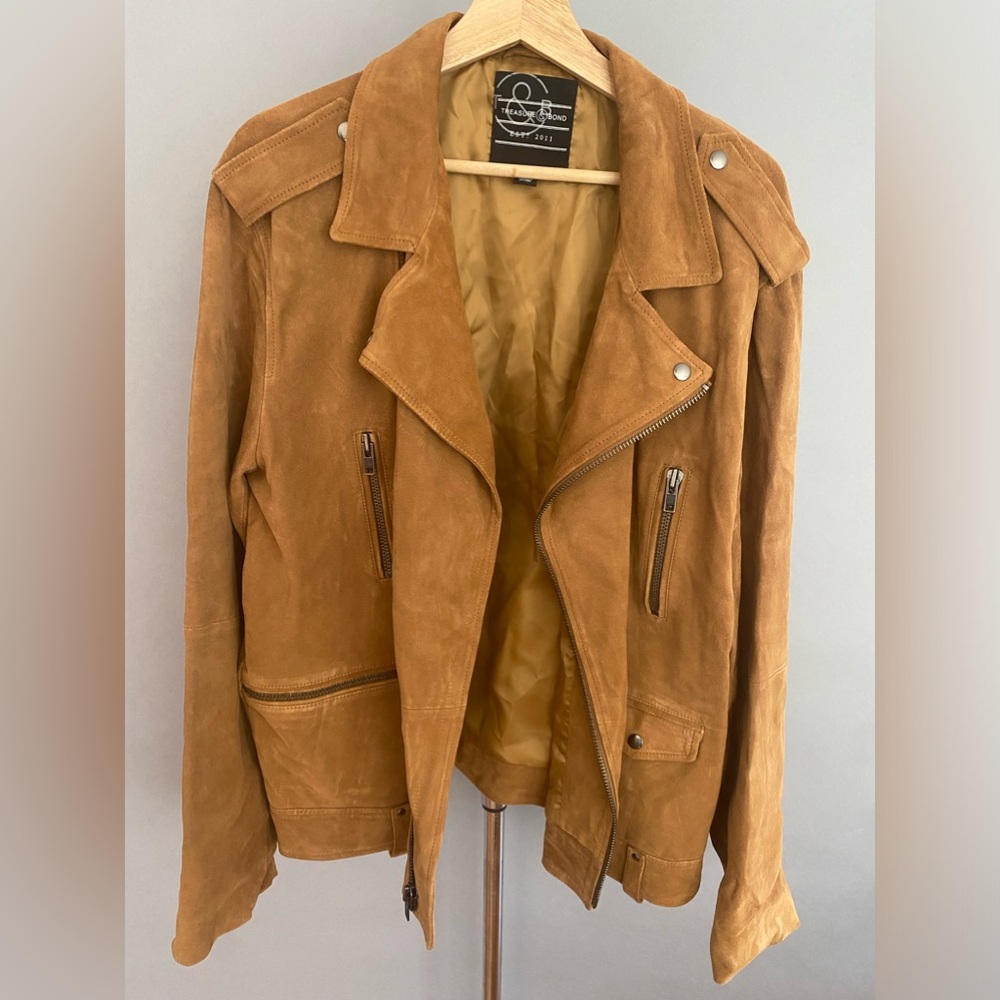 Treasure and Bond 100% real suede leather jacket